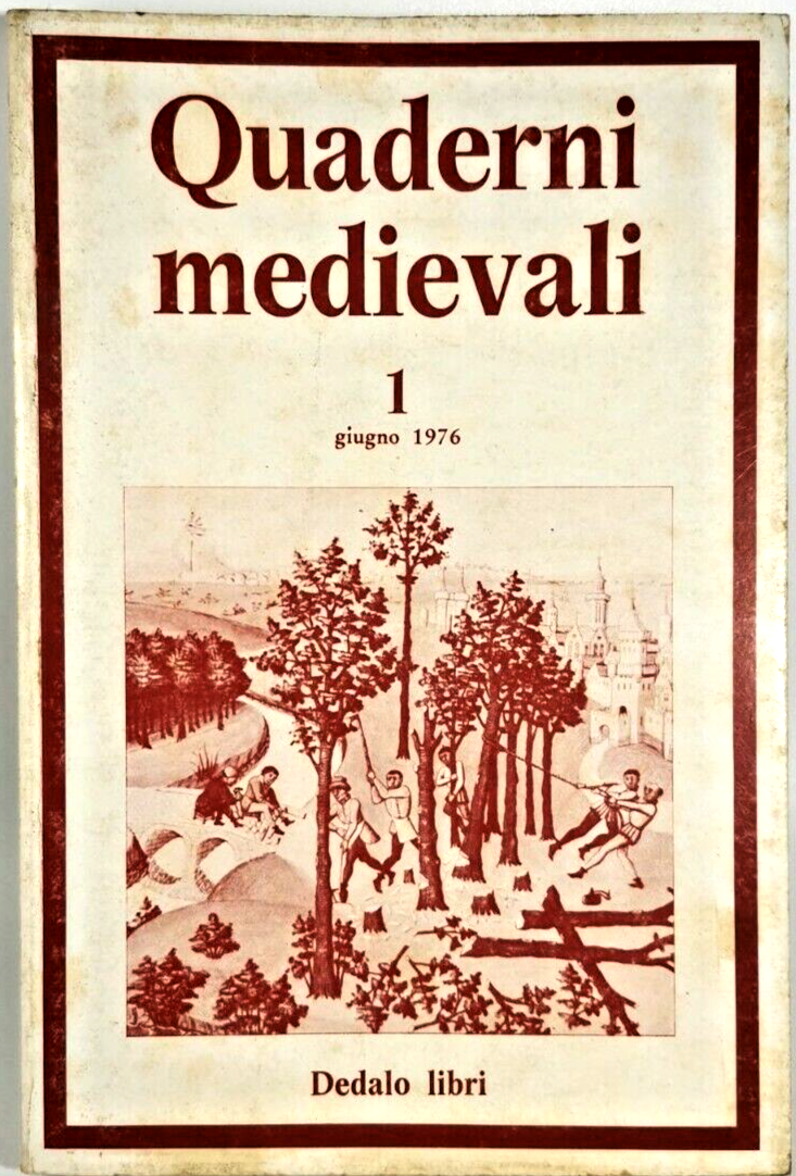 QUADERNI MEDIEVALI numero 1 giugno 1976 Dedalo RIVISTA STORIA LIBRO …