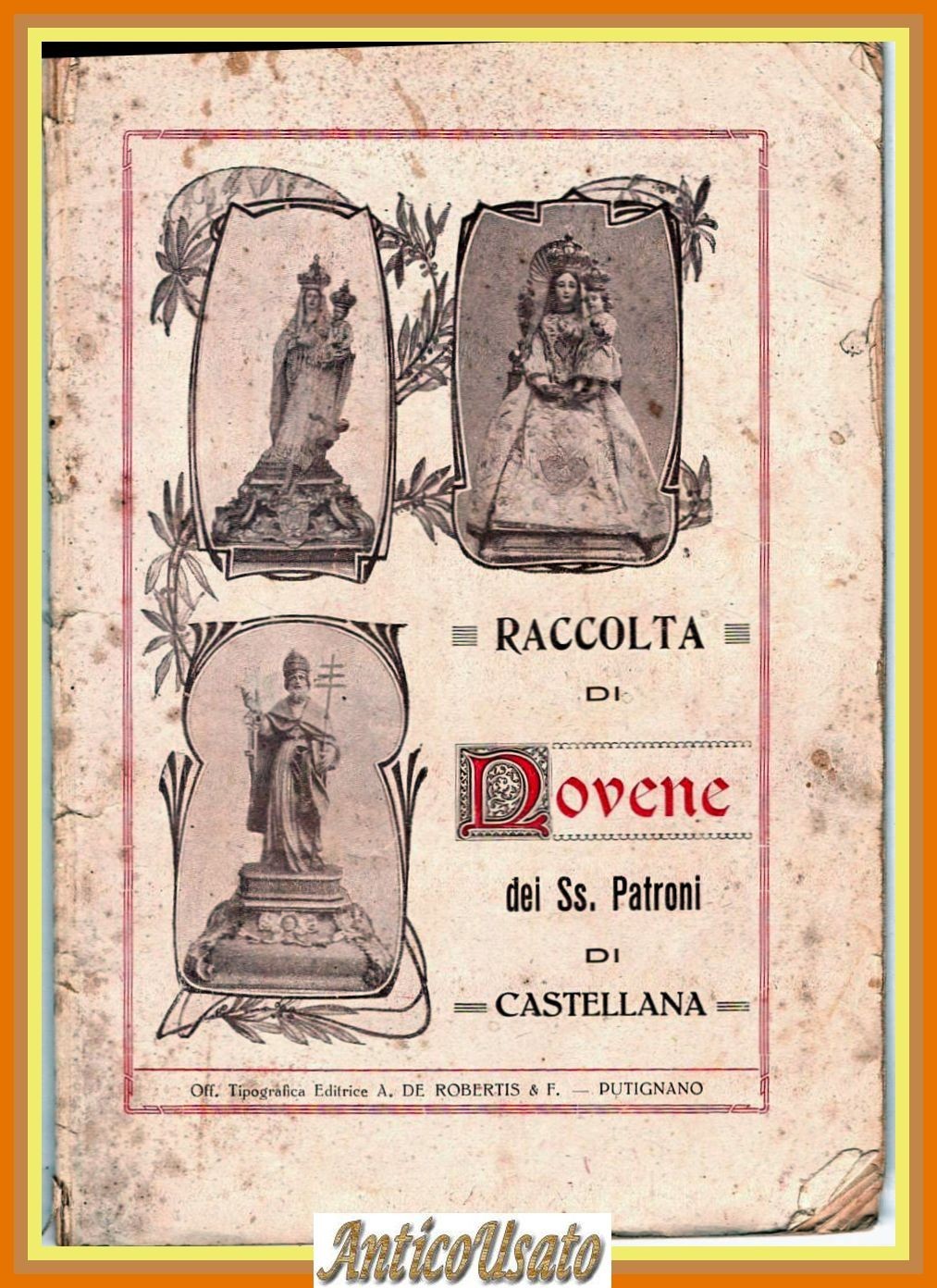 RACCOLTA NOVENE DEI Santi PATRONI DI CASTELLANA De Robertis Libro …