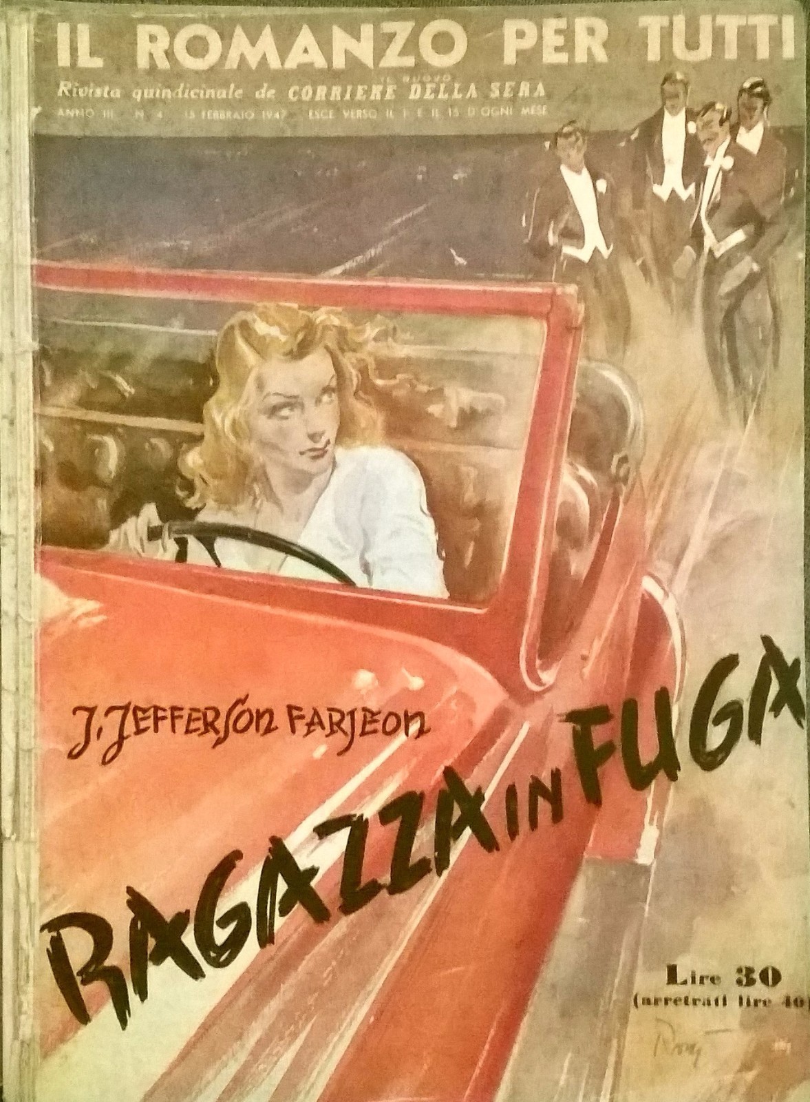 RAGAZZA IN FUGA di Jefferson Farjeon 1947 Corriere della Sera …