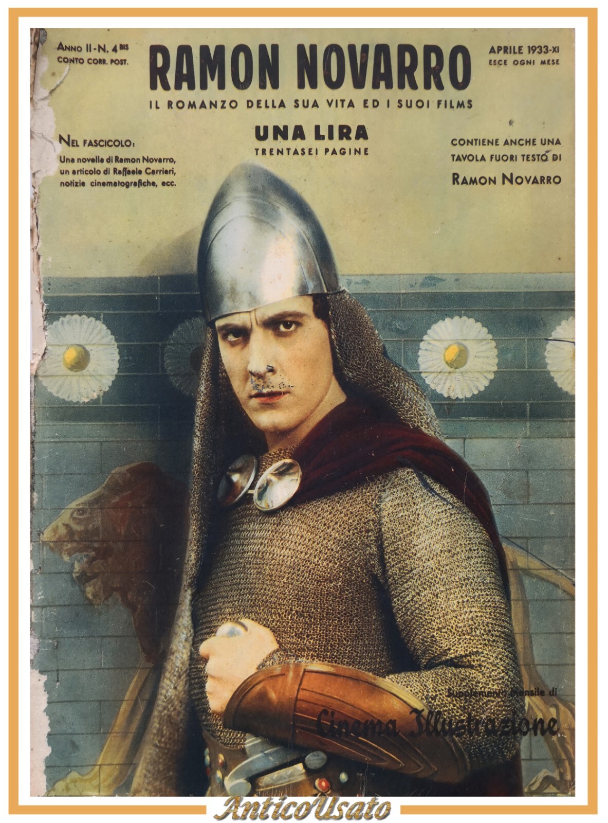 RAMON NOVARRO romanzo sua vita film 1933 supplemento Cinema Illustrazione …