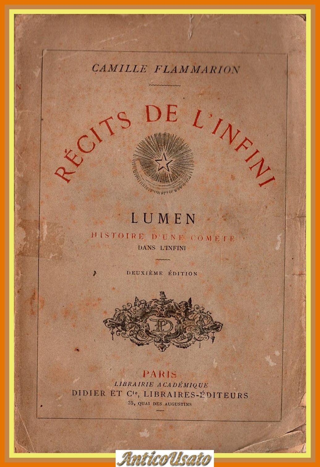 RECITS DE L'INFINI LUMEN HISTOIRE D'UNE COMETE di Flammarion 1873 …