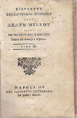 RISTRETTO DELLA STORIA ROMANA 2 volumi di Abate Millot 1808 …