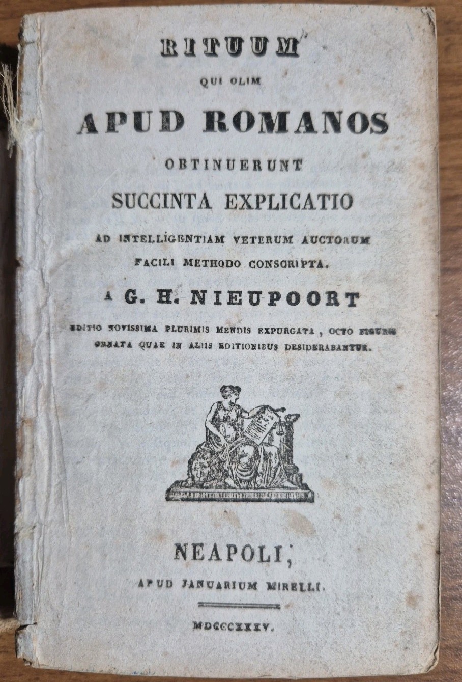 RITUUM QUI OLIM APUD ROMANOS OBTINUERUNT succinta di Nieupoort 1835 …
