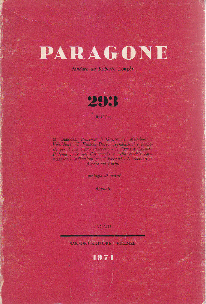 RIVISTA PARAGONE N. 293 ARTE Sansoni Editore Luglio 1971 giornale