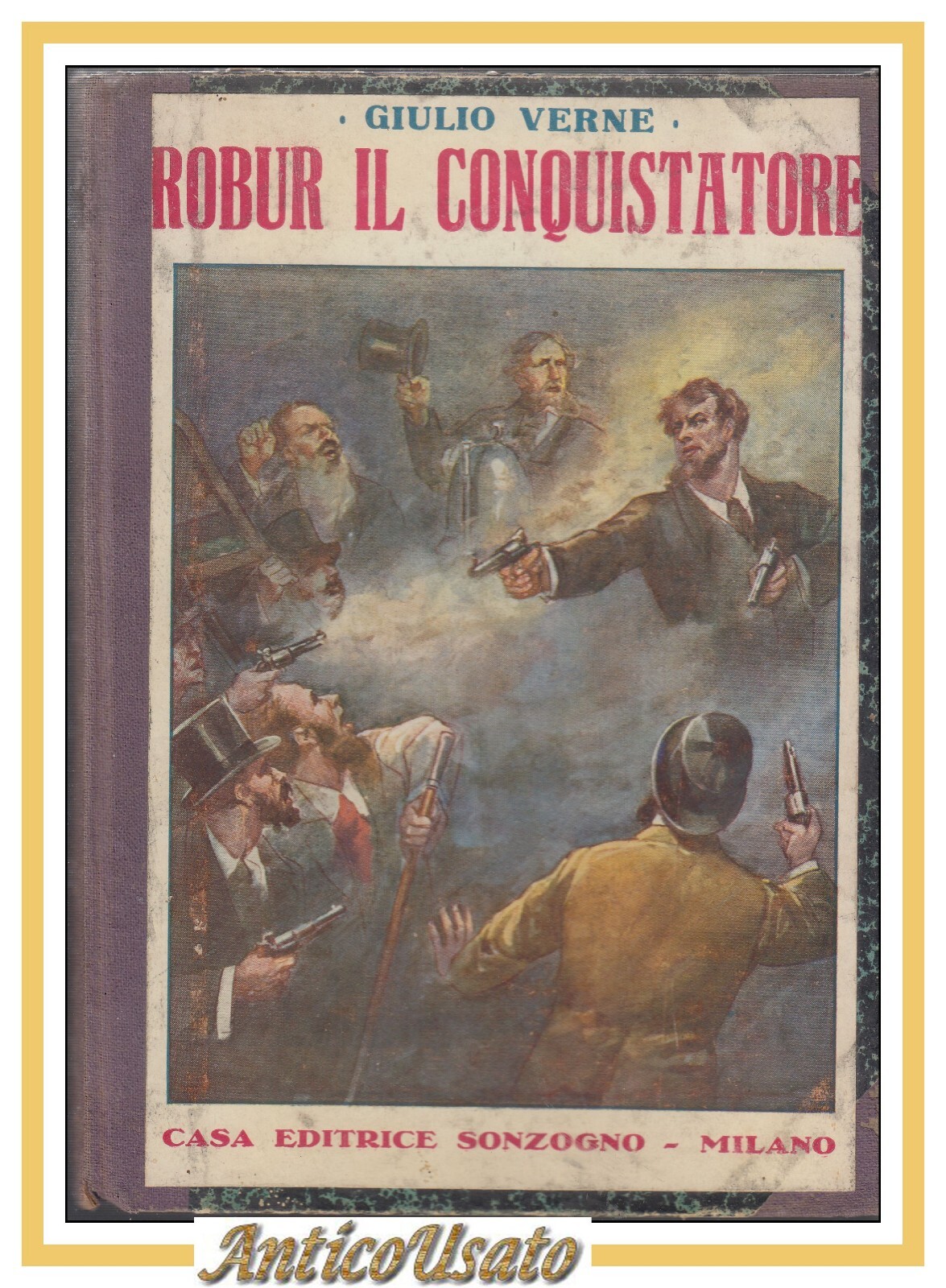 ROBUR IL CONQUISTATORE di Giulio Verne - libro vintage Sonzogno …