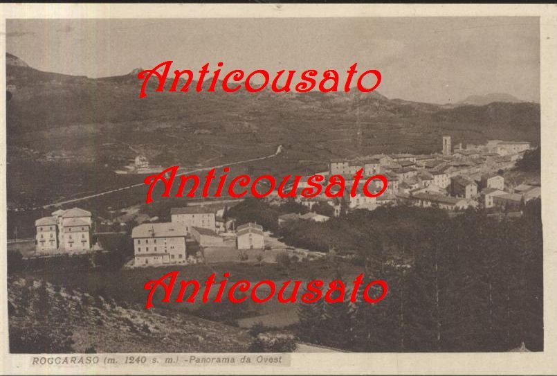 ROCCARASO PANORAMA DA OVEST cartolina originale MAZZORANA d'epoca vintage