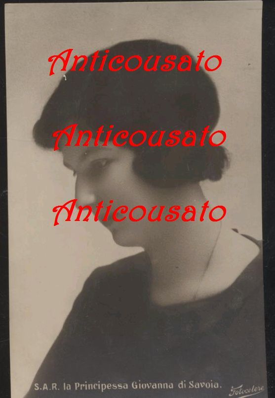 S.A.R. LA PRINCIPESSA GIOVANNA DI SAVOIA Cartolina Vintage Originale reali