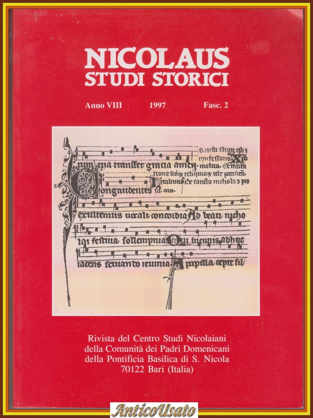 SAN NICOLA NELLA MUSICA LITURGICA E ARTE MEDIOEVALE Carola 1997 …