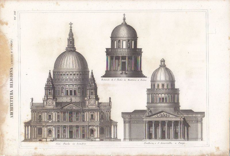 San Pietro In Montorio Pantheon Parigi S. Paul Londra Incisione …