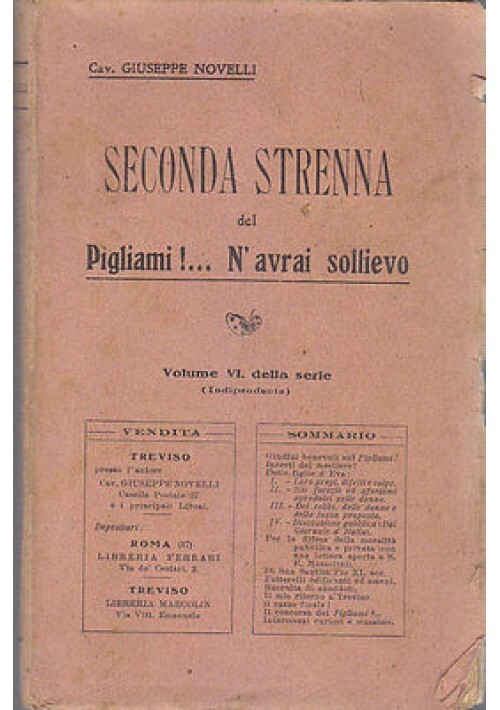 SECONDA STRENNA DEL PIGLIAMI... N AVRAI SOLLIEVO di Giuseppe Novelli …
