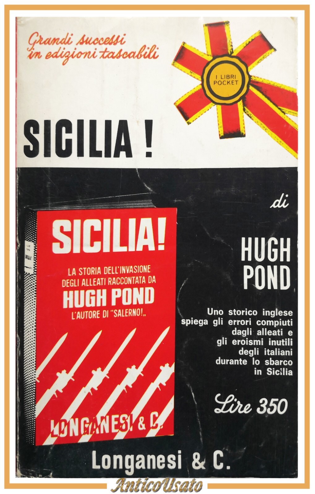 SICILIA di Hugh Pond 1971 Longanesi Libro sbarco alleato II …