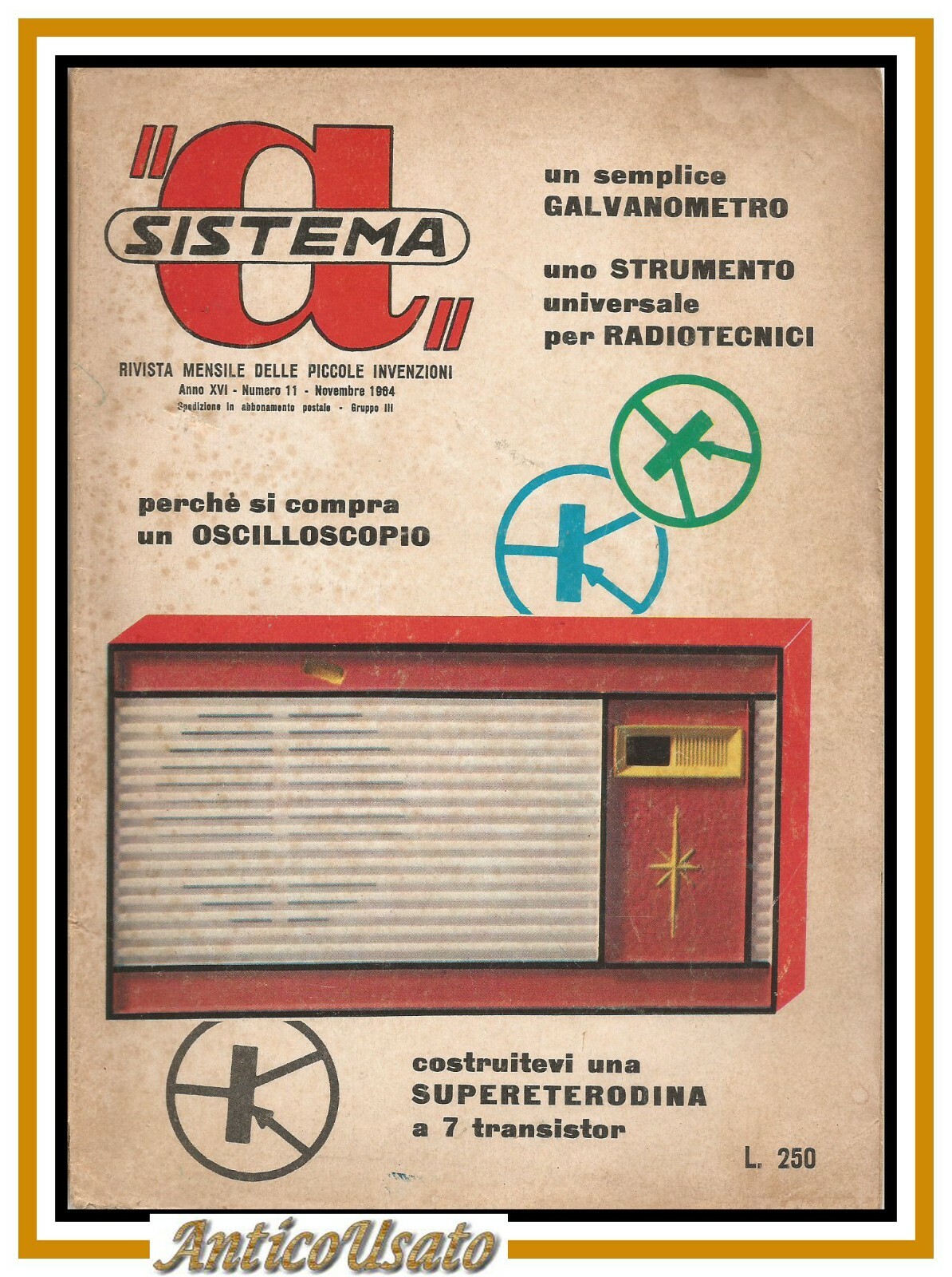 SISTEMA A novembre 1964 rivista vintage fai da te elettronica …