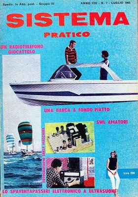 SISTEMA PRATICO LUGLIO 1965 barca a fondo piatto rivista elettrotecnica …