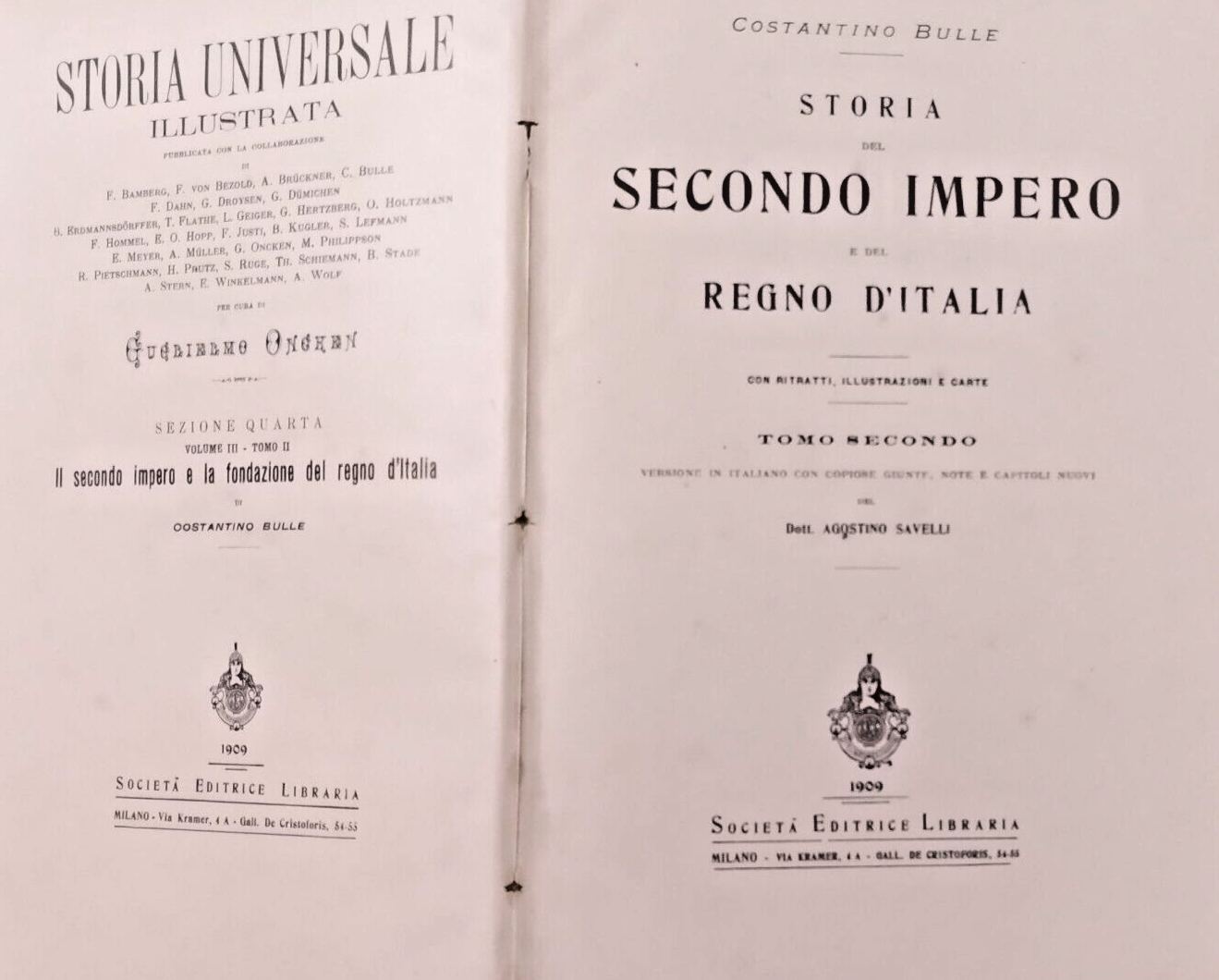 STORIA DEL SECONDO IMPERO E DEL REGNO D'ITALIA Tomo II …