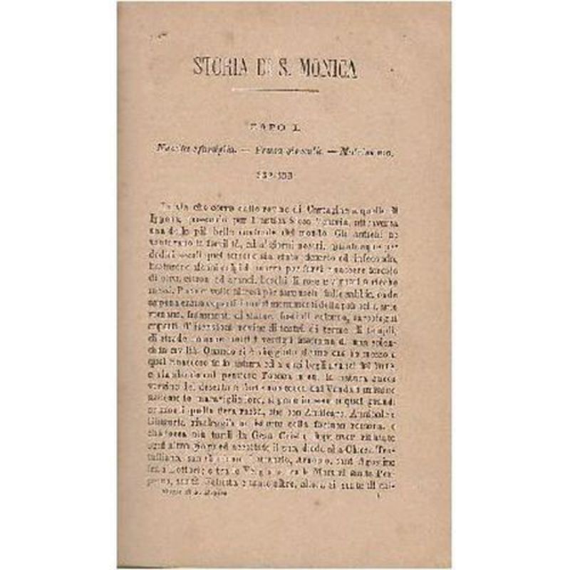 STORIA DI SANTA MONICA Emilio Bougard - Marietti 1919 libro …