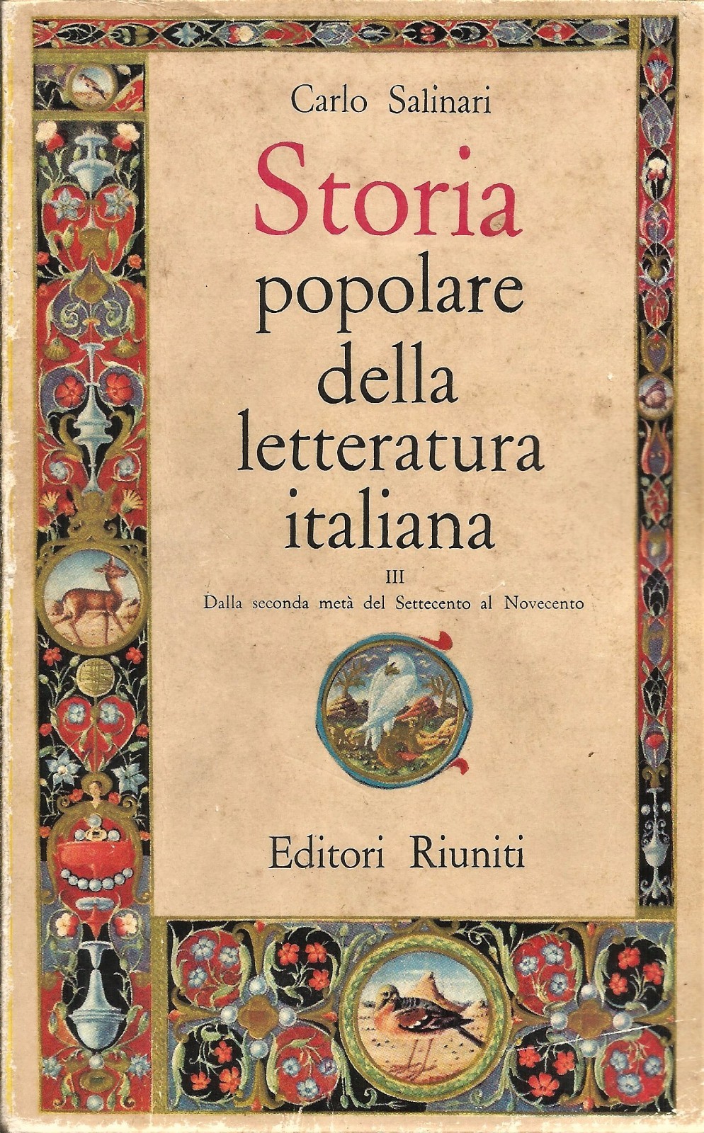 STORIA POPOLARE DELLA LETTERATURA ITALIANA Volume 3 di Carlo Salinari …