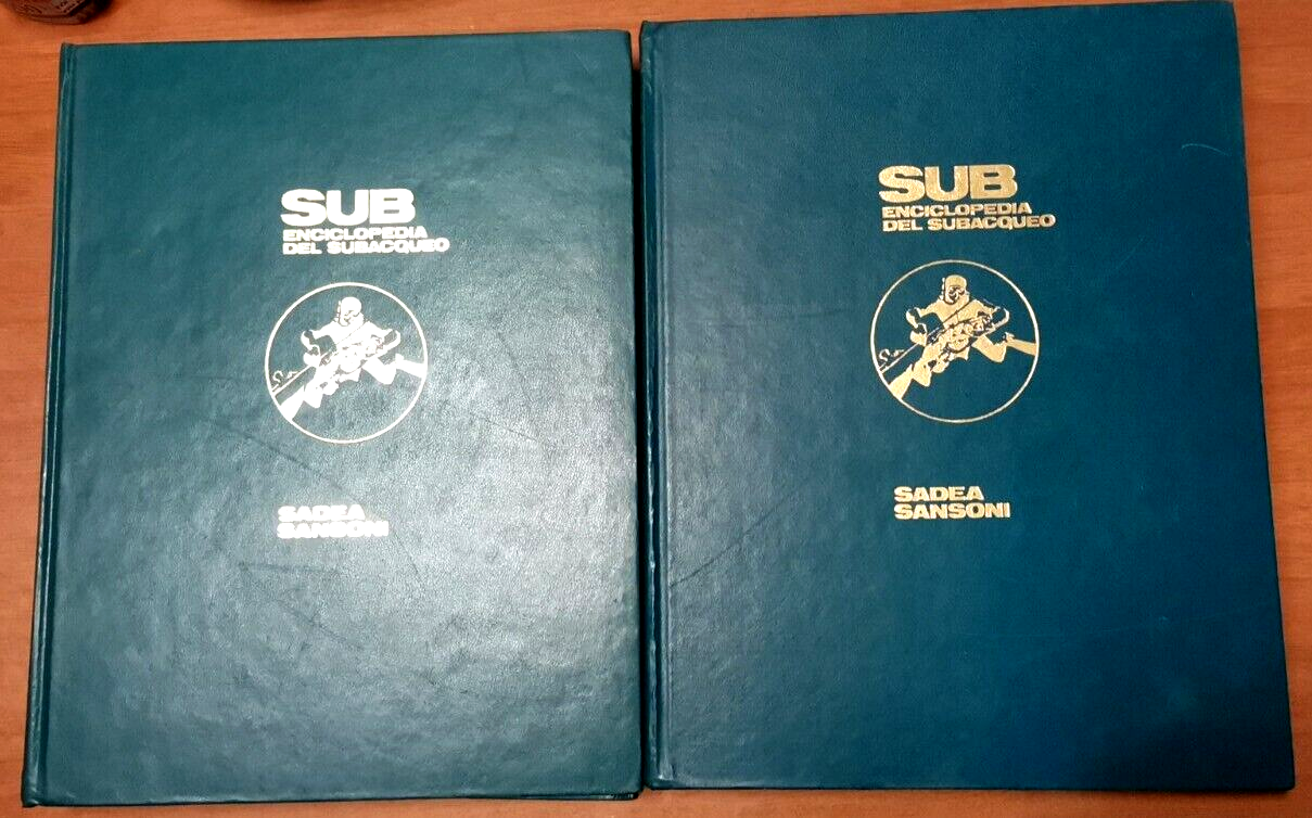 SUB ENCICLOPEDIA DEL SUBACQUEO 2 volumi completo 1968 Sansoni Libro …