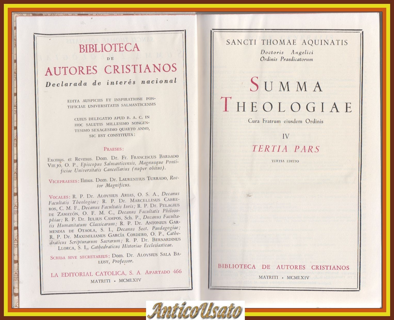 SUMMA THEOLOGIAE Sancti Thomae Aquinatis Tertia Pars BAC 1963 Libro …