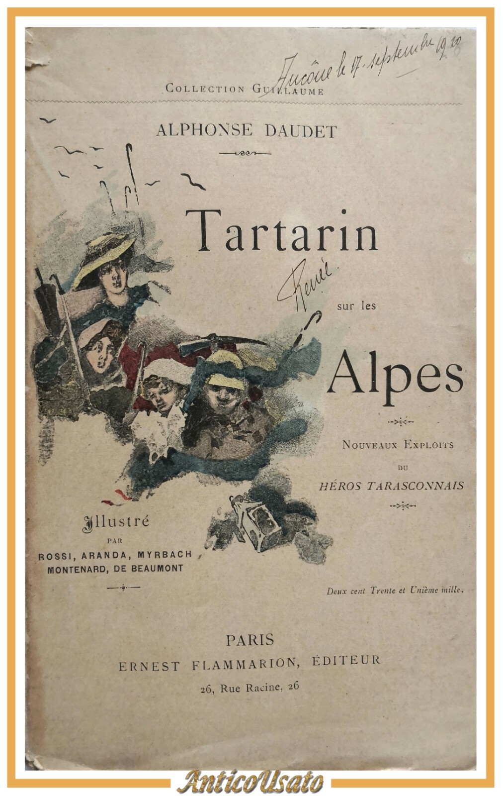 TARTARIN SUR LES ALPES di Alphonse Daudet 1918 Ernest Flammarion …