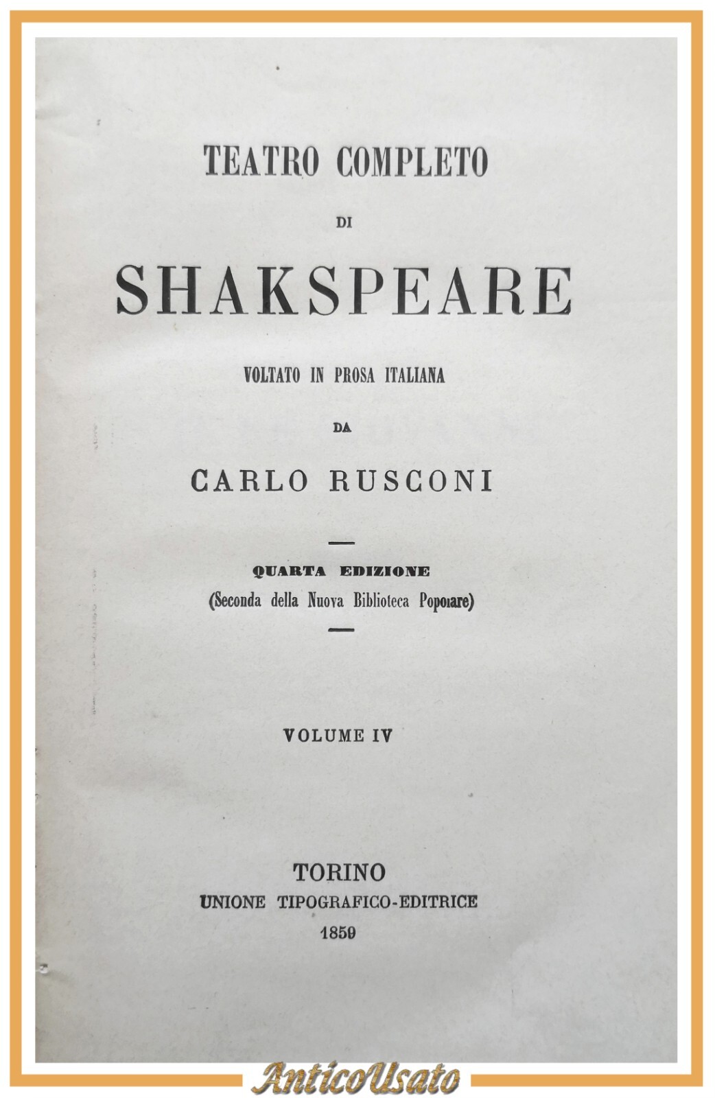 TEATRO DI SHAKESPEARE volume 4 e 5 Enrico IV VI …