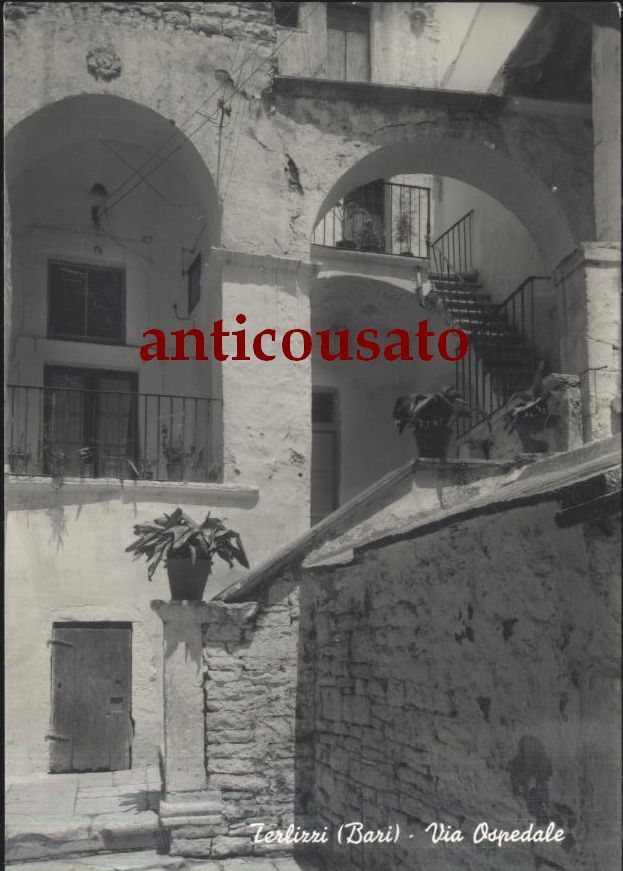 TERLIZZI VIA OSPEDALE Cartolina Non Viaggiata Postcard Bari Carte Postale …