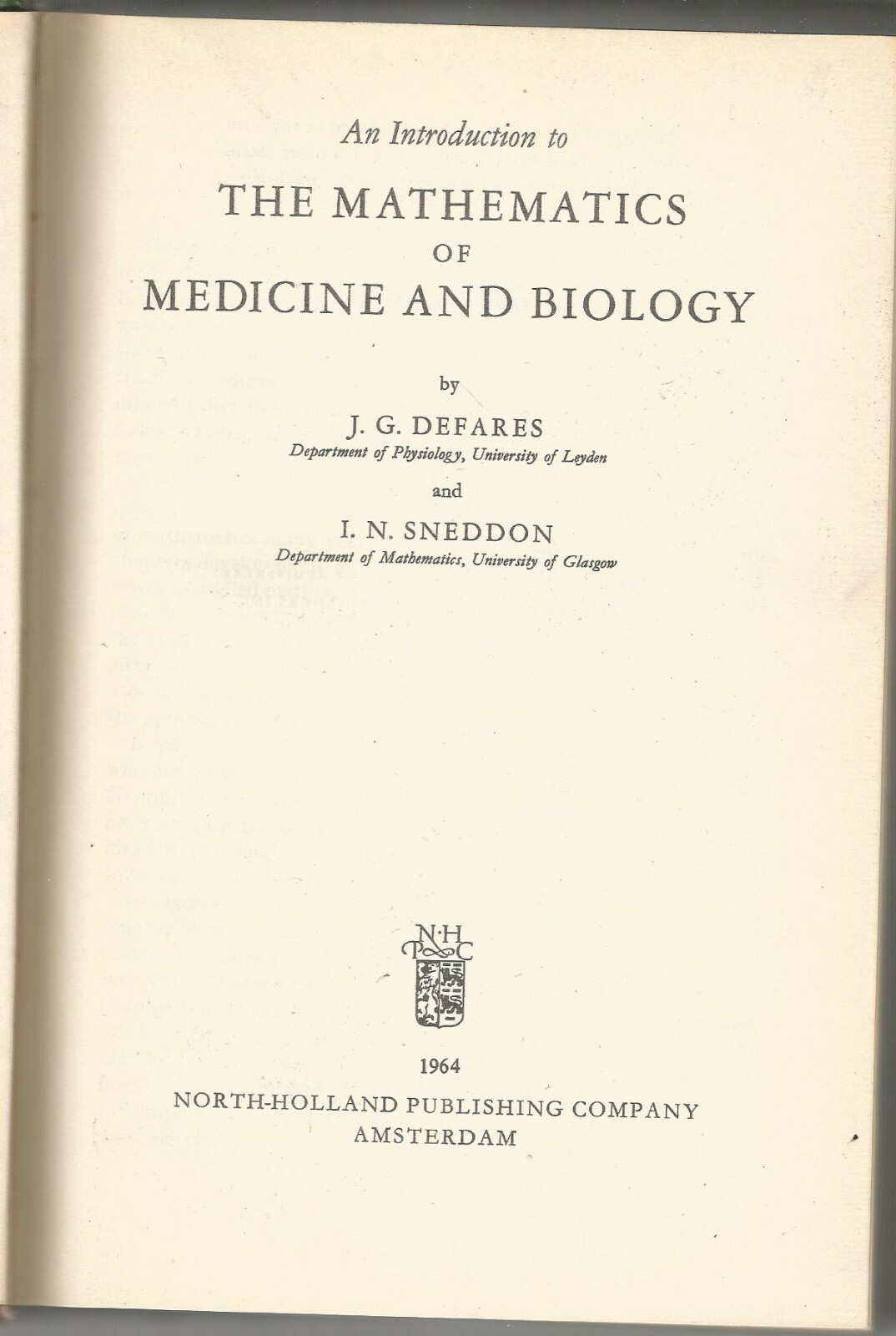 The Mathematics Of Medicine And Biology an introduction to di …