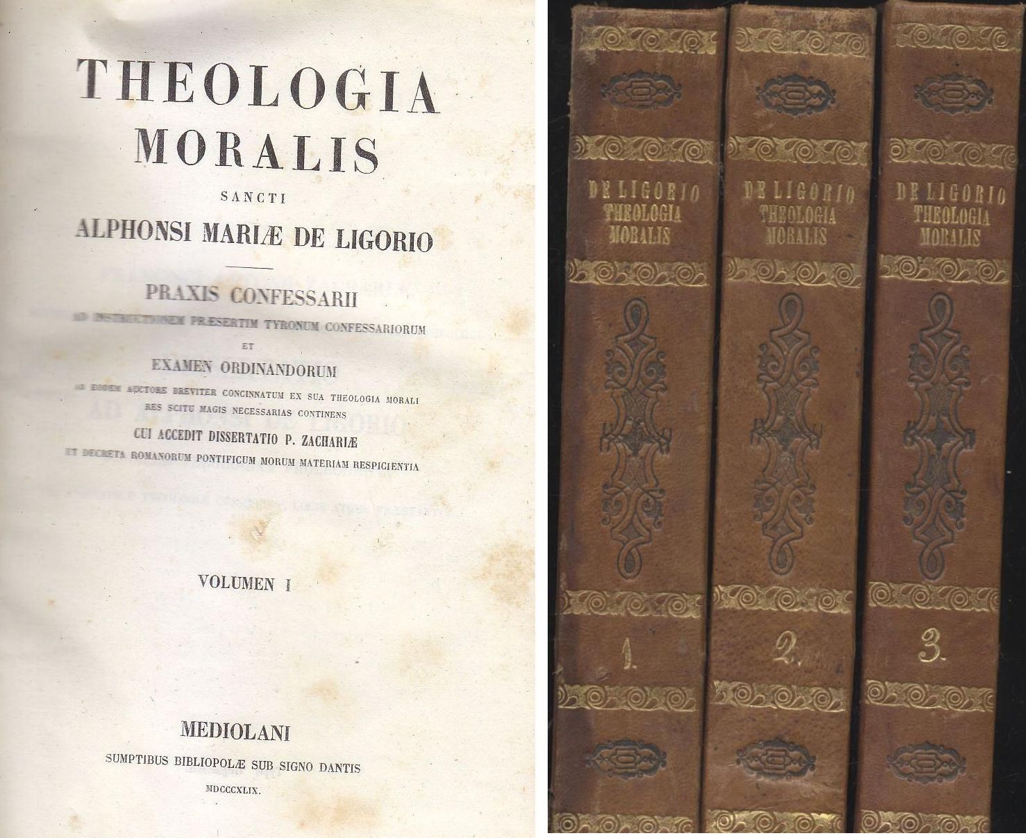 THEOLOGIA MORALIS di Sant'Alfonso Maria de Liguori 3 volumi completo …