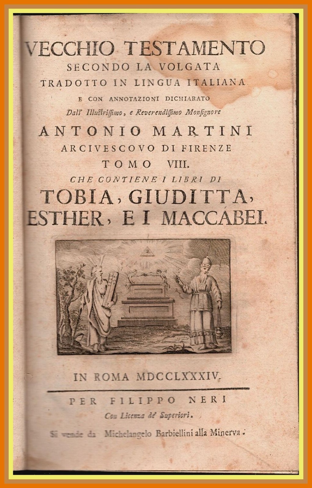 TOBIA GIUDITTA ESTHER E I MACCABEI 1784 Bibbia antica Martini …