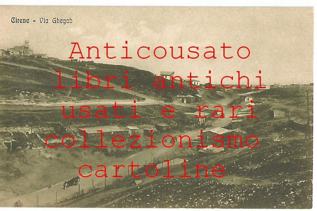 Tocra Via Ghegab CARTOLINA non viaggiata anni'30 Libia Africa Italiana …