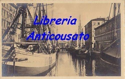 TRIESTE CANAL GRANDE CARTOLINA ORIGINALE VIAGGIATA 1913 Vintage d'epoca