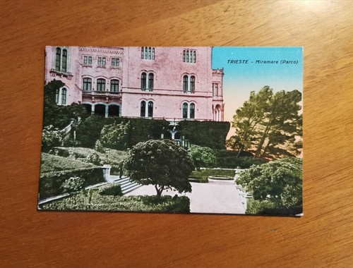 TRIESTE Miramare parco Cartolina Non Viaggiata colorata formato piccolo anni …