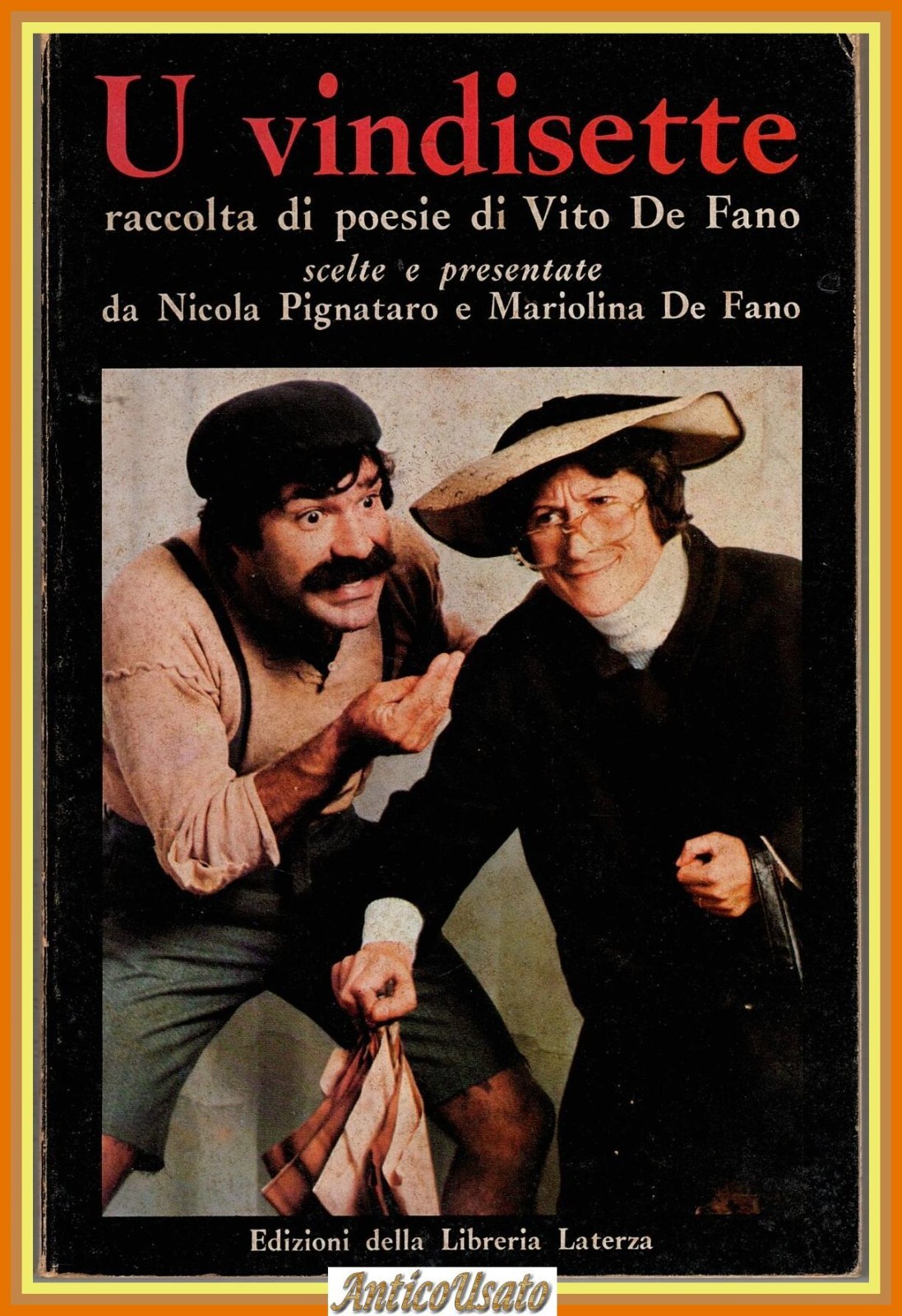 U VINDISETTE di Vito De Fano 1980 Laterza Poesie Dialetto …