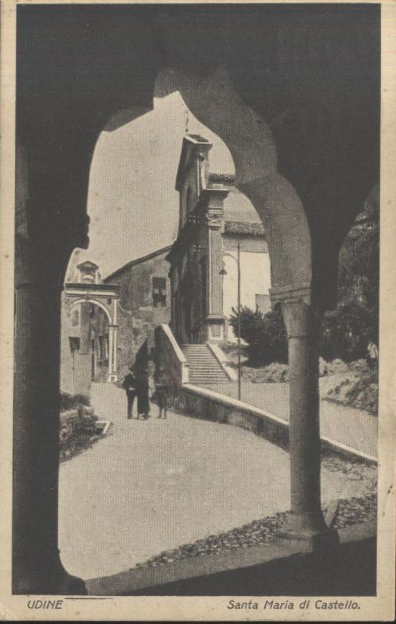 UDINE SANTA MARIA DI CASTELLO cartolina viaggiata 1929 vintage originale …