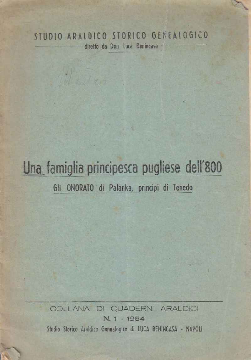 UNA FAMIGLIA PRINCIPESCA PUGLIESE DELL 800 ONORATO DI PALANKA PRINCIPI …