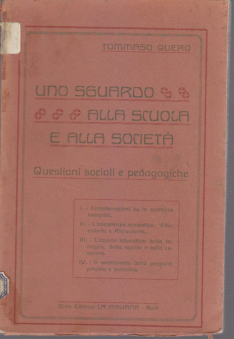 UNO SGUARDO ALLA SCUOLA E ALLA SOCIETÁ QUESTIONI SOCIALI di …