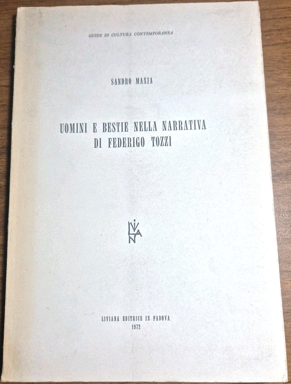 UOMINI E BESTIE NELLA NARRATIVA DI FEDERIGO TOZZI Di Sandro …