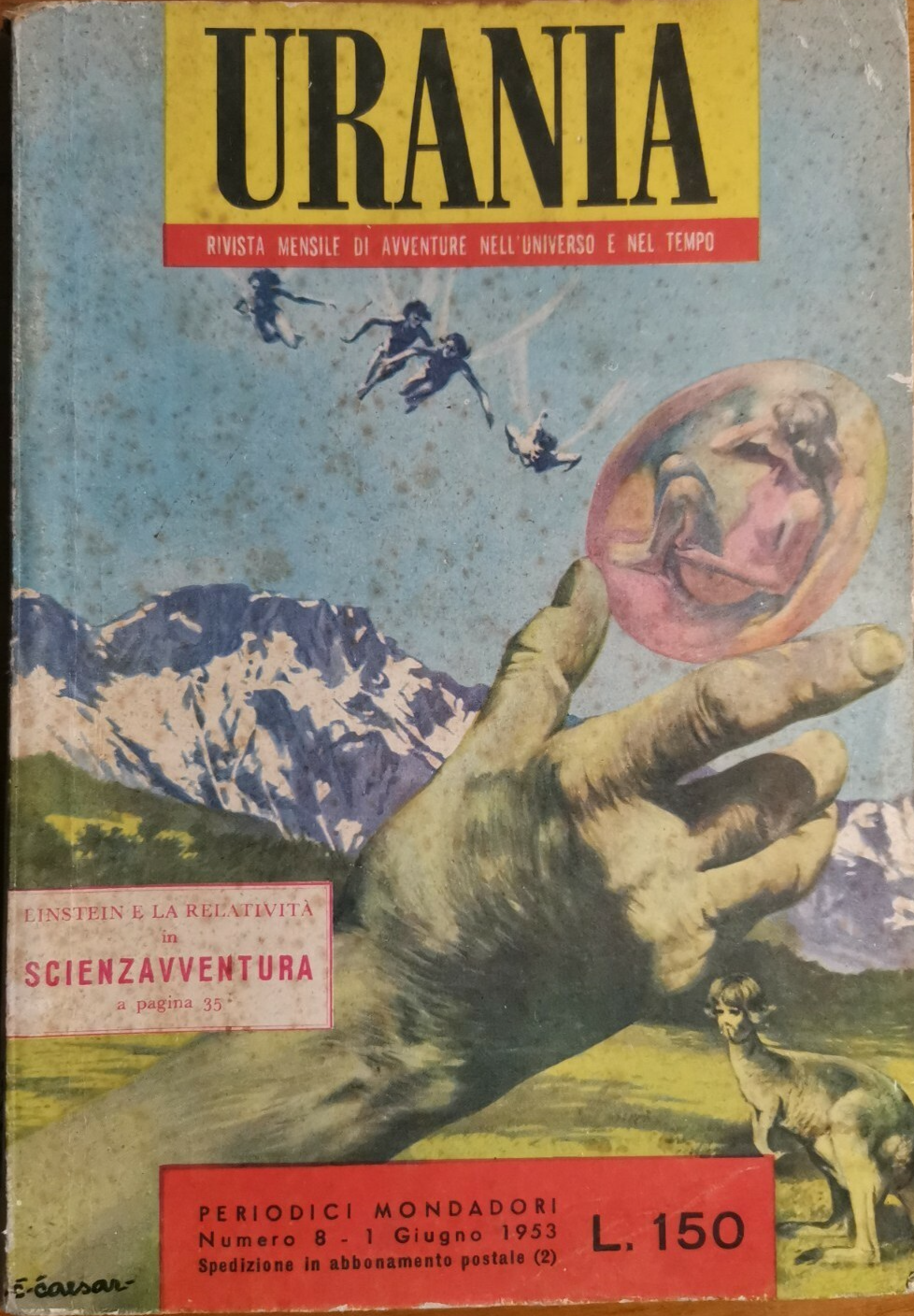 URANIA 8 Rivista avventure nell'universo e nel tempo 1953 Mondadori …