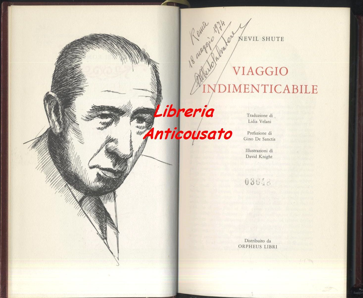 VIAGGIO INDIMENTICABILE di Nevil Shute 1971 Orpheus illustrato da D …