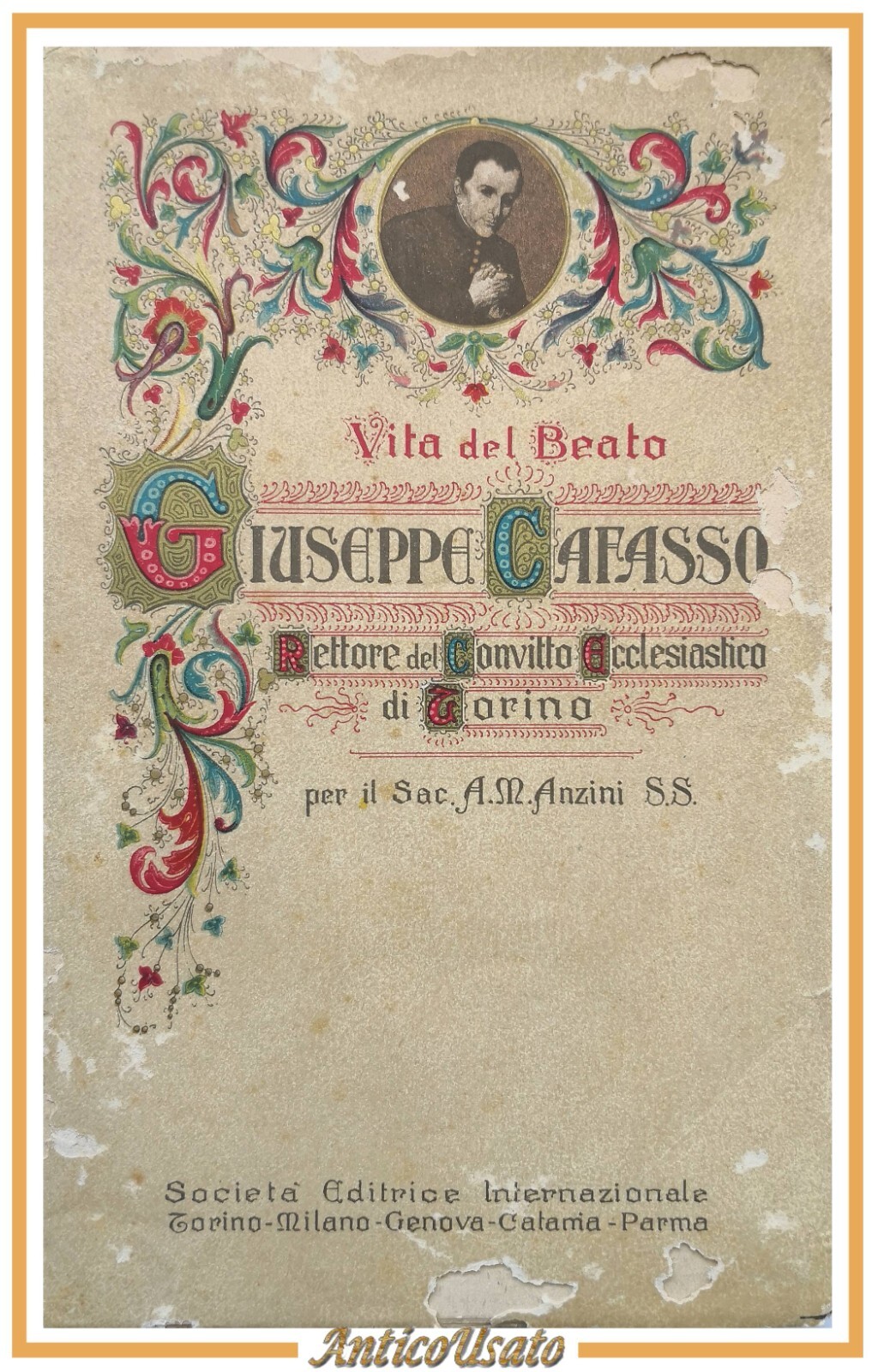 VITA DEL BEATO GIUSEPPE CAFASSO di Anzini 1925 SEI libro …