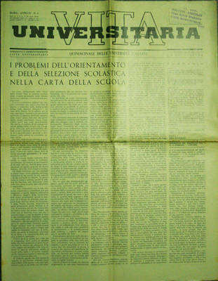 Vita Universitaria Quindicinale Università Italiane 15/02/1940 giornale fascismo