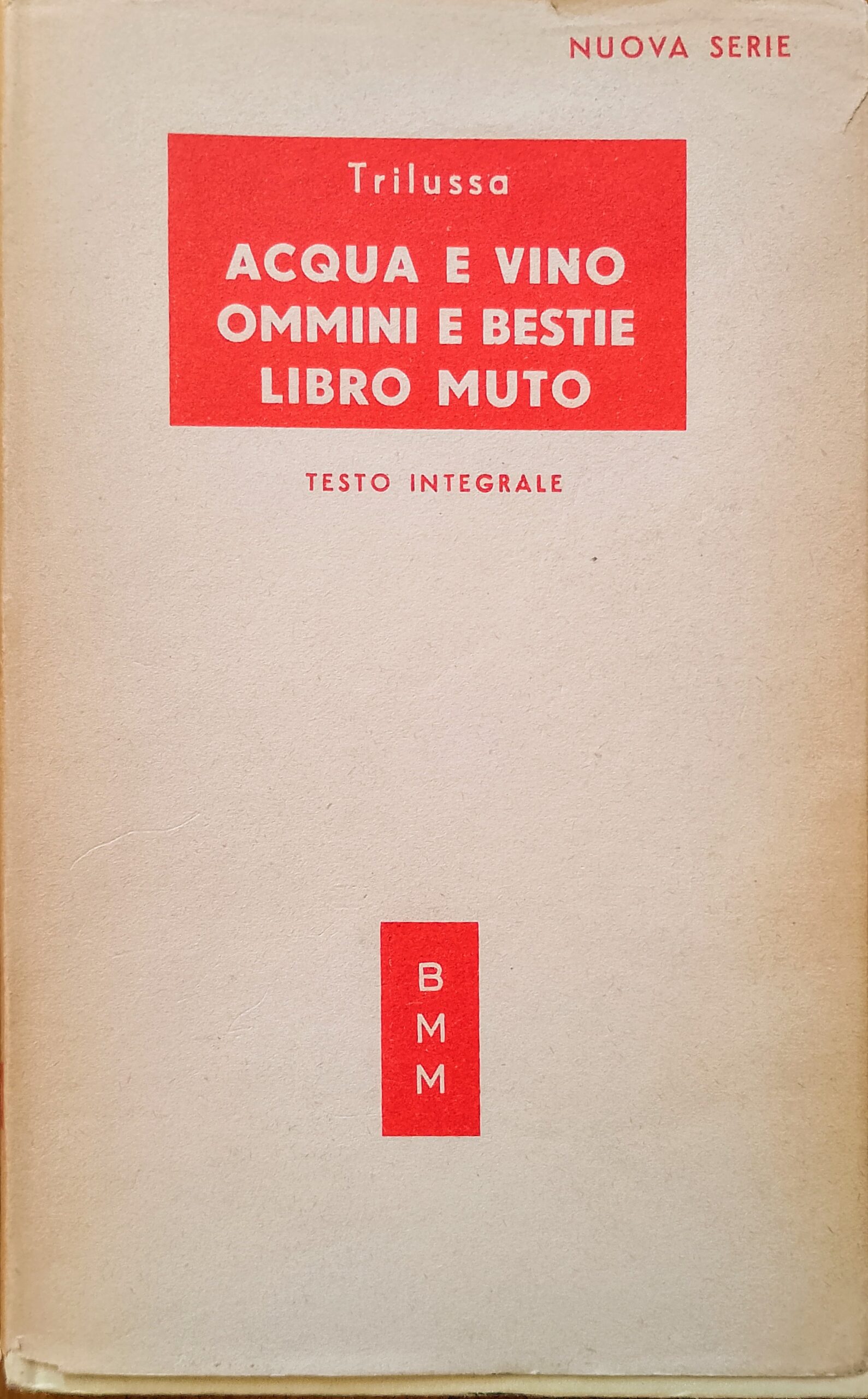 Acqua e vino - Ommini e bestie - Libro muto