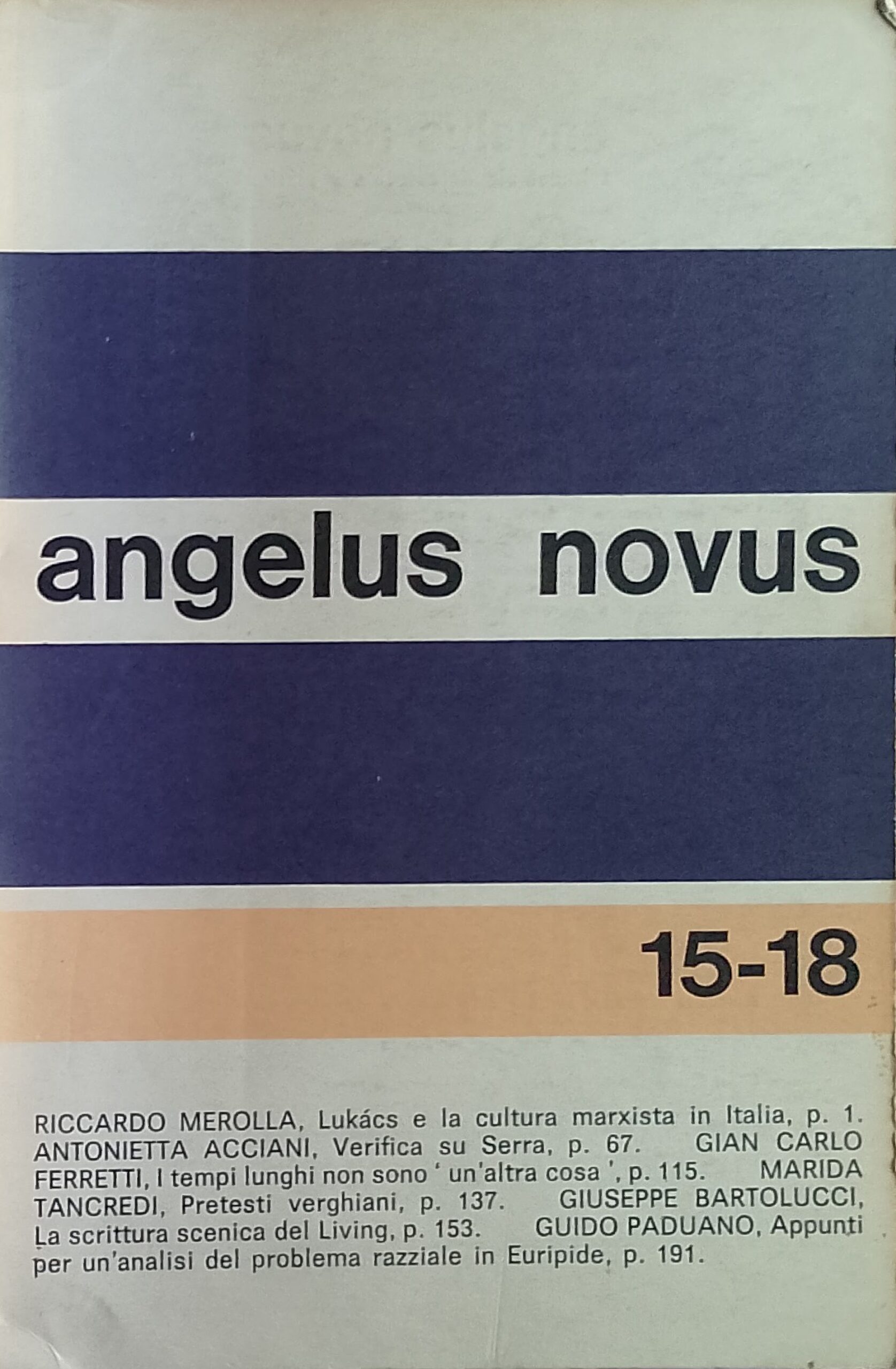 Angelus novus - 15-18