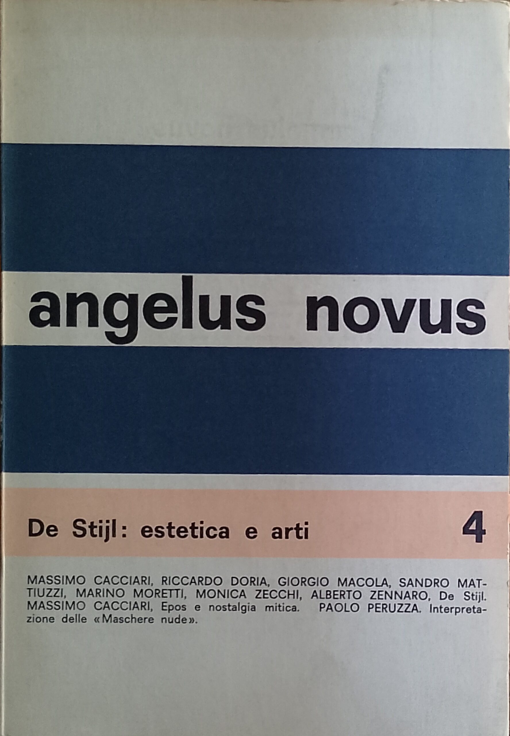 Angelus novus - 4 - De Stijl: estetica e arti