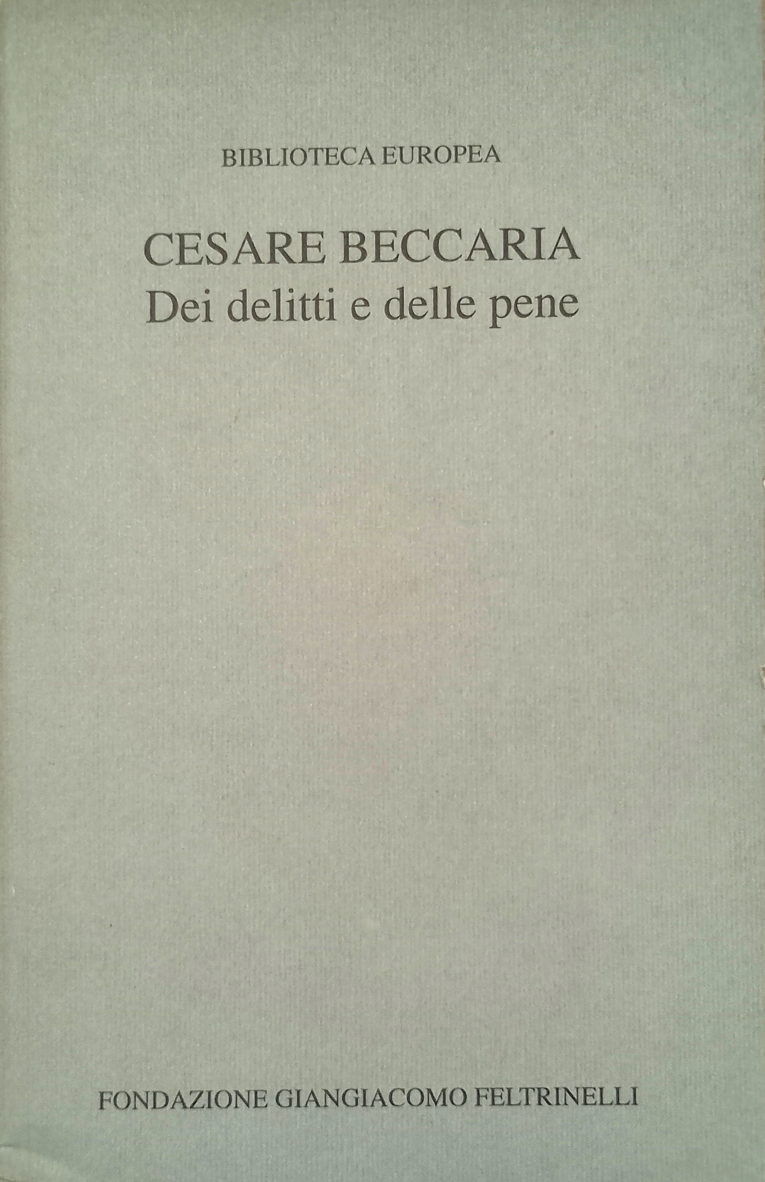 Dei delitti e delle pene