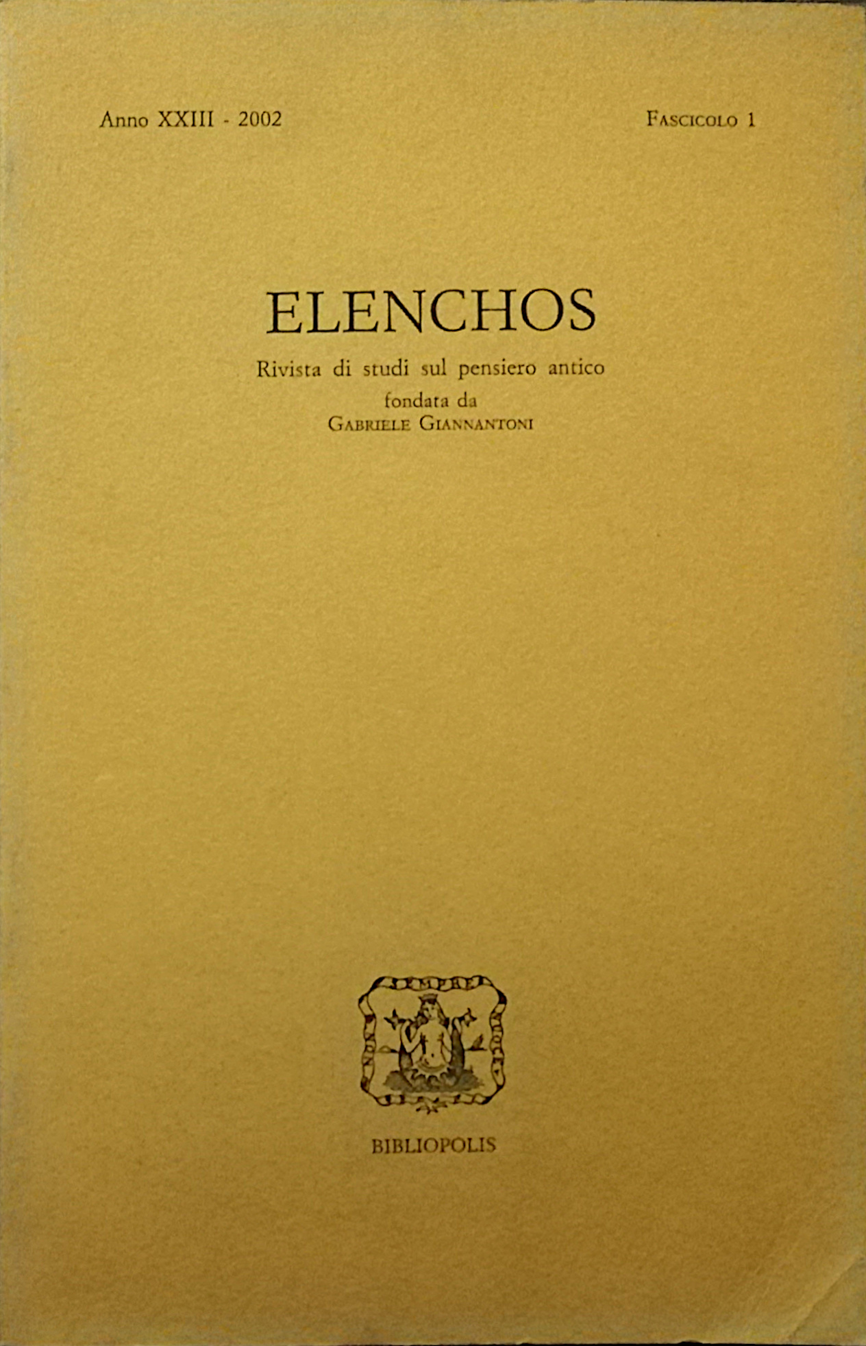 Elenchos - 2002 - 1