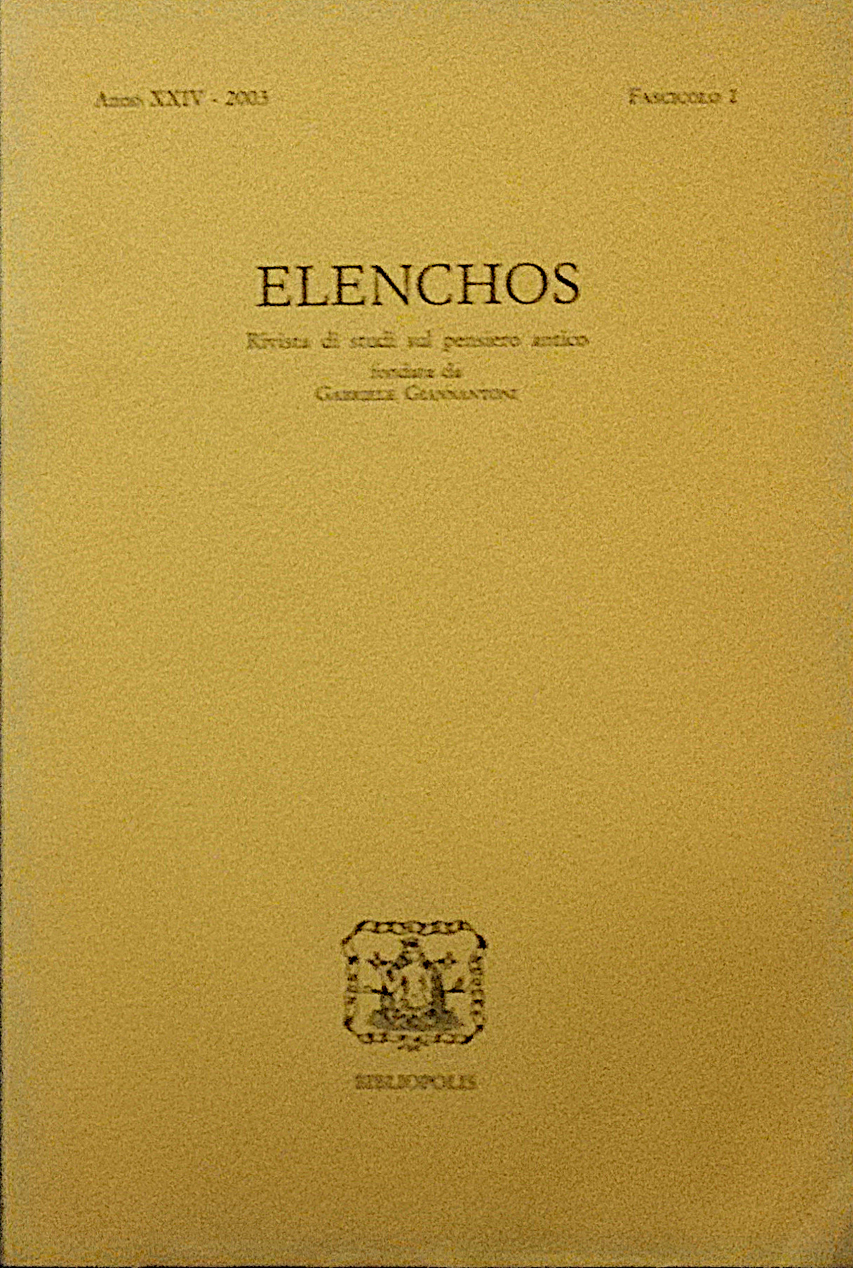 Elenchos - 2003 - 1