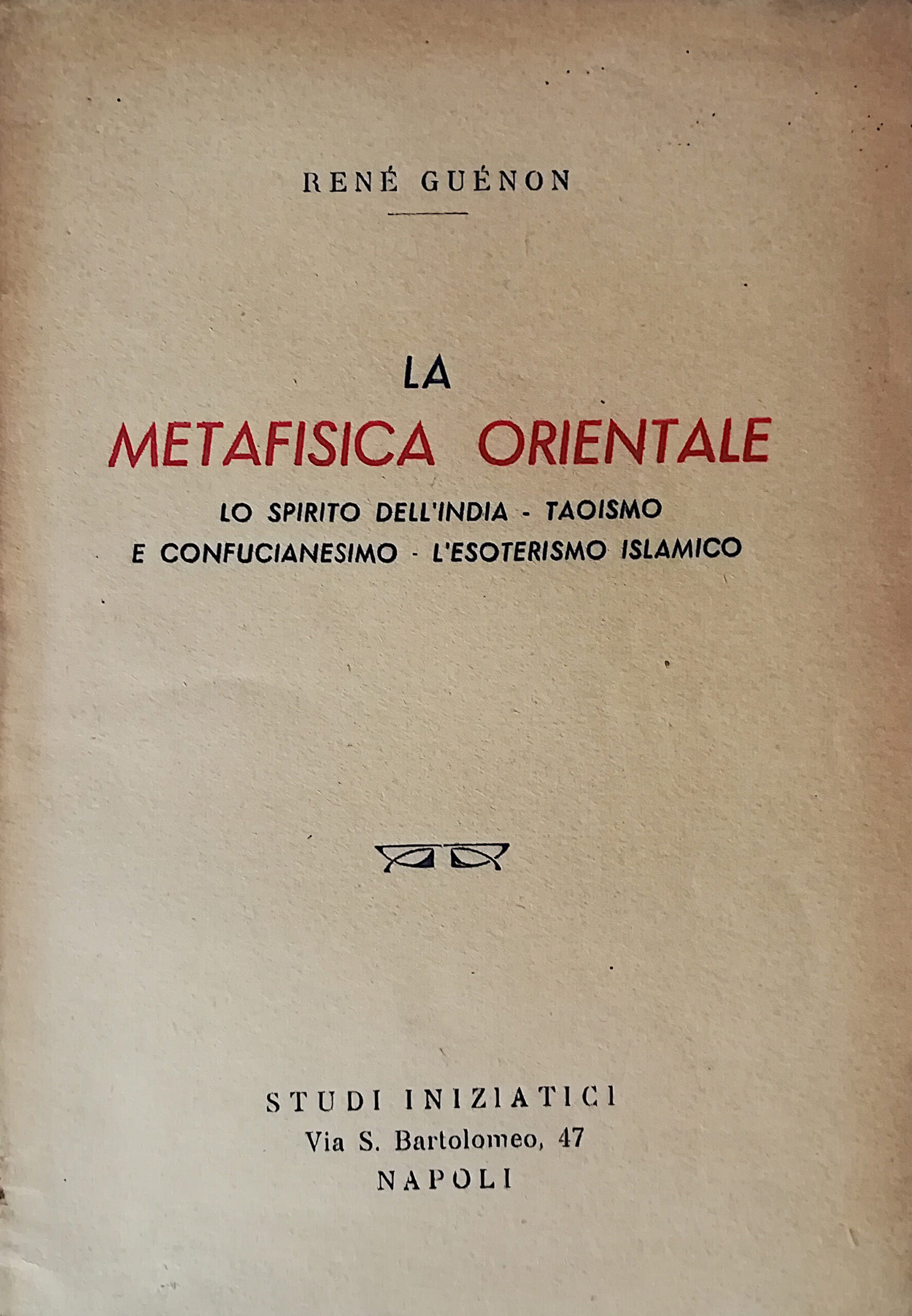 La metafisica orientale
