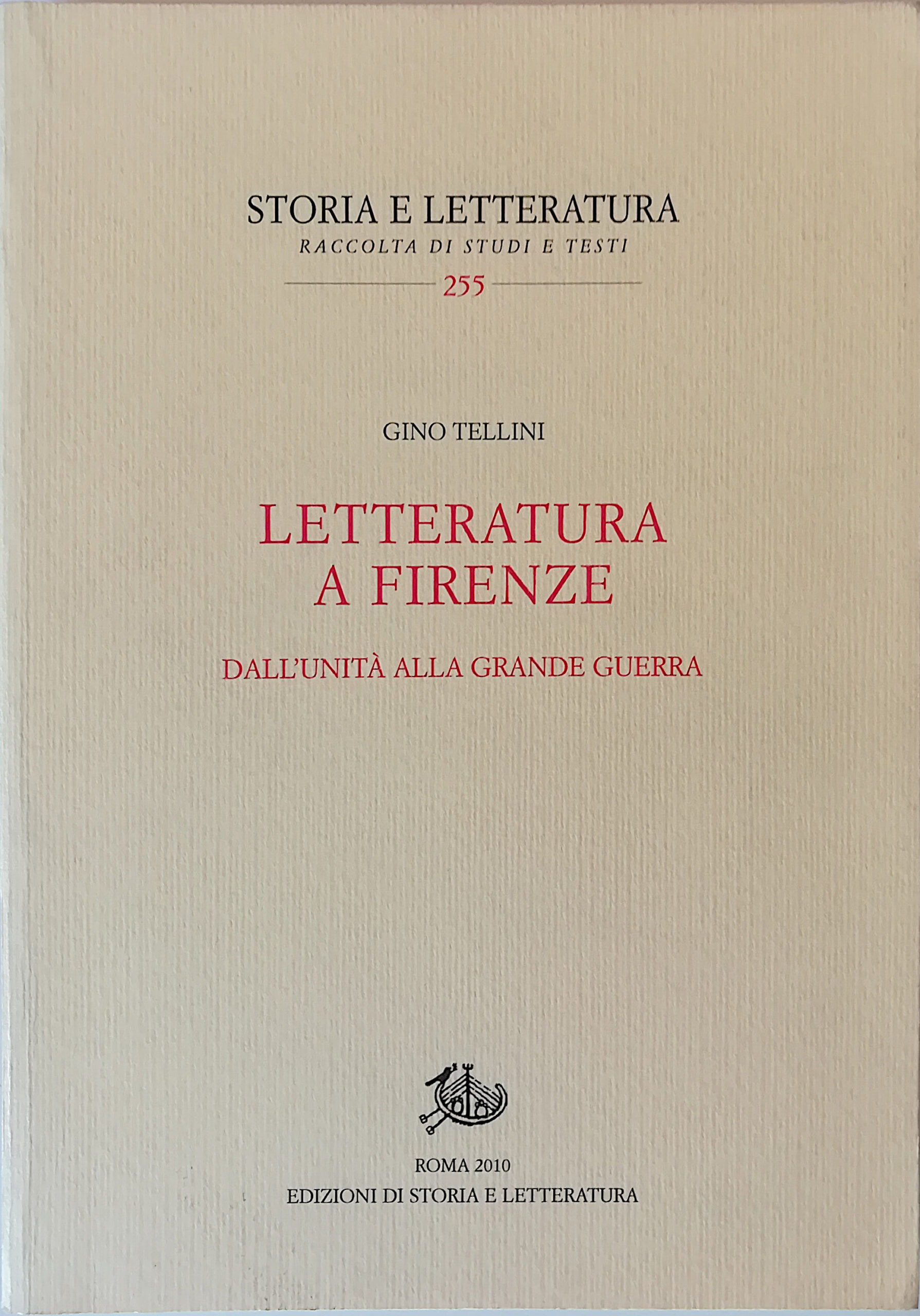 Letteratura a Firenze - Dall'Unità alla Grande Guerra