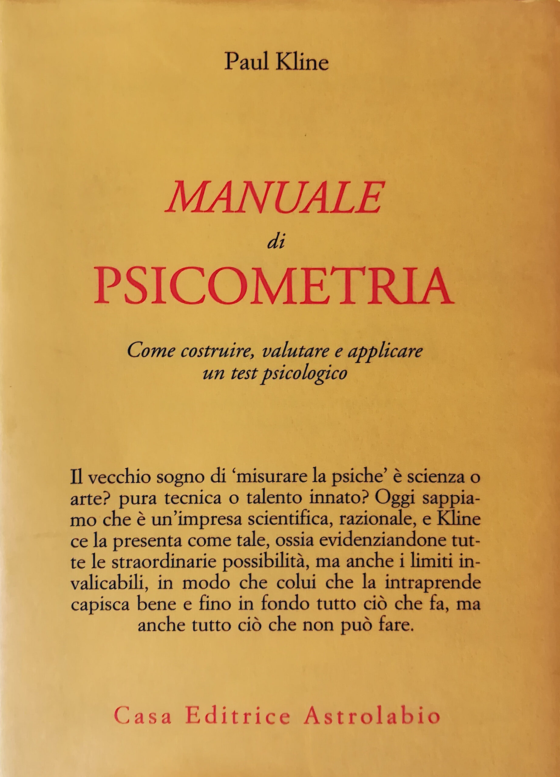 Manuale di psicometria - Come costruire, valutare e applicare un …