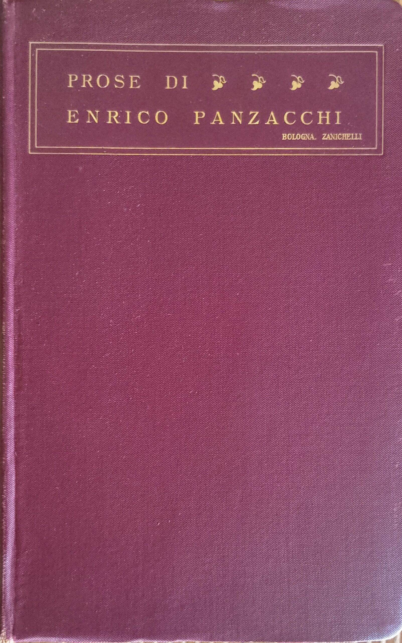 Prose di Enrico Panzacchi – Scelte da Giuseppe Lipparini